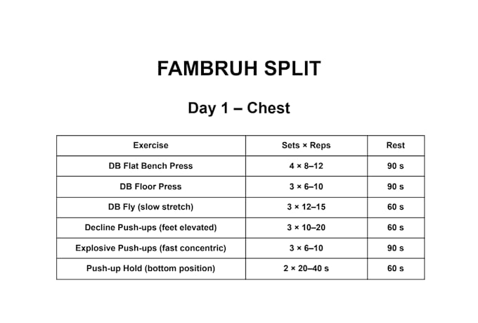 build a workout program to work out from home